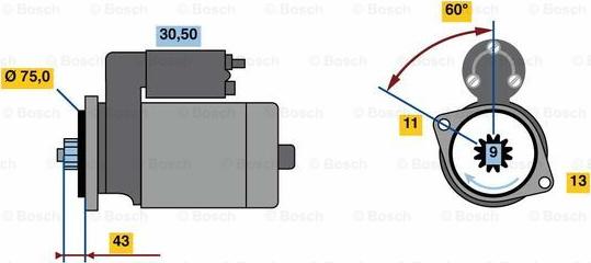 BOSCH 0 986 018 601 - Стартер mashina-shop.ru