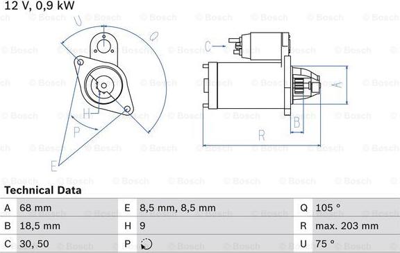 BOSCH 0 986 018 010 - Стартер mashina-shop.ru