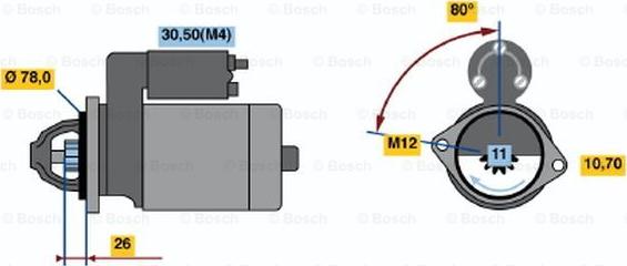 BOSCH 0 986 018 331 - Стартер mashina-shop.ru