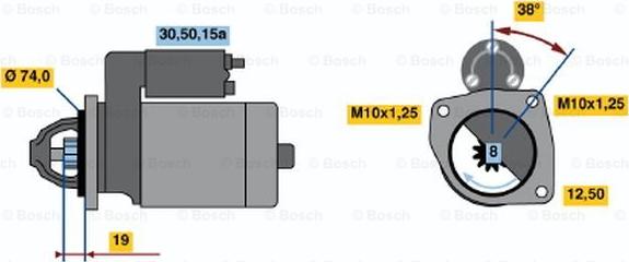 BOSCH 0 986 013 501 - Стартер mashina-shop.ru