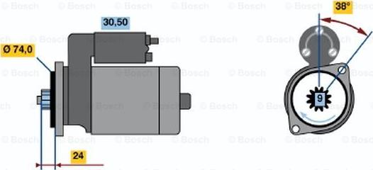 BOSCH 0 986 013 571 - Стартер mashina-shop.ru