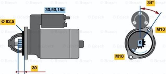 BOSCH 0 986 013 000 - Стартер mashina-shop.ru