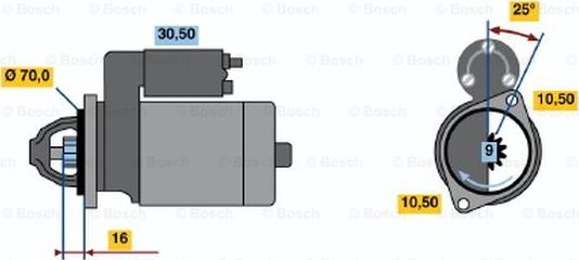 BOSCH 0 986 012 241 - Стартер mashina-shop.ru