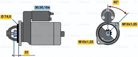 BOSCH 0 986 012 281 - Стартер mashina-shop.ru