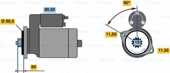 BOSCH 0 986 017 591 - Стартер mashina-shop.ru