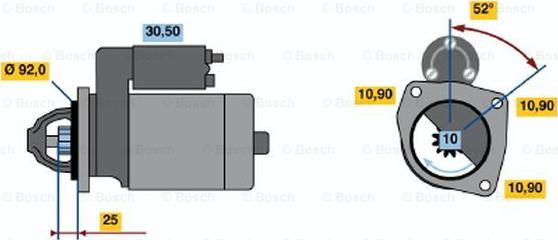 BOSCH 0 986 017 510 - Стартер mashina-shop.ru