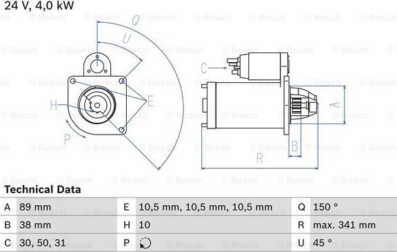 BOSCH 0 986 017 520 - Стартер mashina-shop.ru