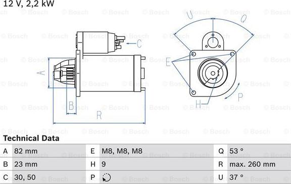 BOSCH 0 986 017 020 - Стартер mashina-shop.ru