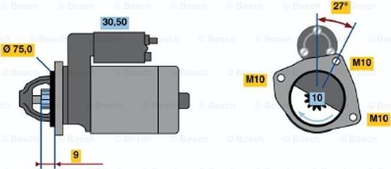 BOSCH 0 986 017 131 - Стартер mashina-shop.ru