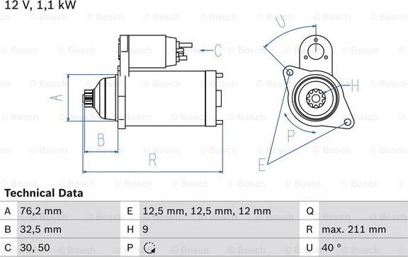 BOSCH 0 986 017 830 - Стартер mashina-shop.ru