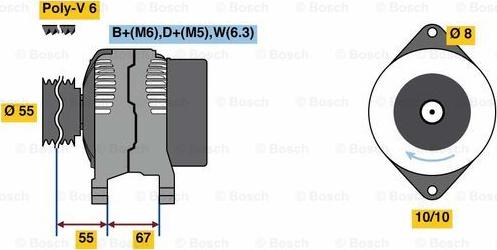 BOSCH 0 986 080 900 - Генератор mashina-shop.ru