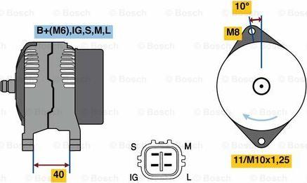 BOSCH 0 986 080 470 - Генератор mashina-shop.ru