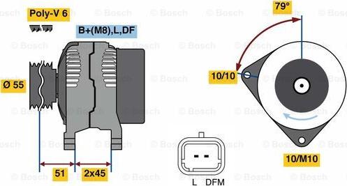 BOSCH 0 986 081 350 - Генератор mashina-shop.ru