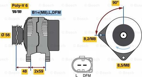 BOSCH 0 986 081 320 - Генератор mashina-shop.ru