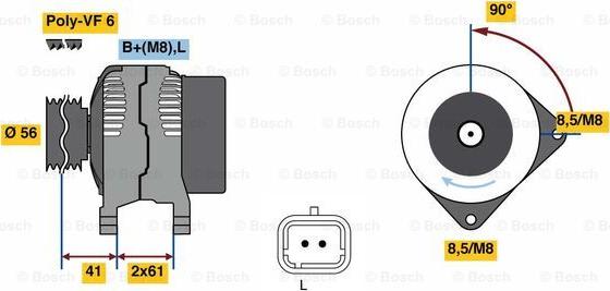 BOSCH 0 986 081 270 - Генератор mashina-shop.ru