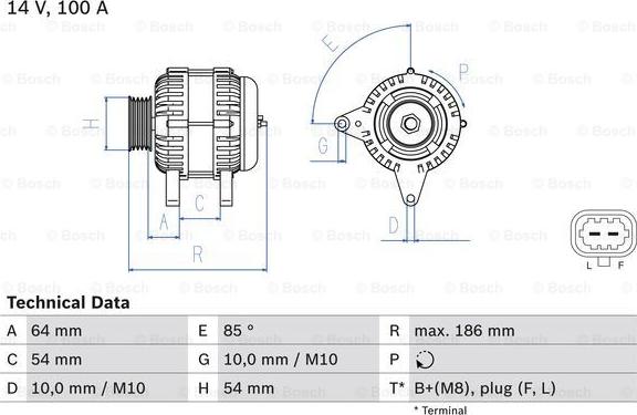 BOSCH 0 986 083 420 - Генератор mashina-shop.ru