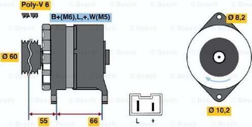 BOSCH 0 986 039 961 - Генератор mashina-shop.ru