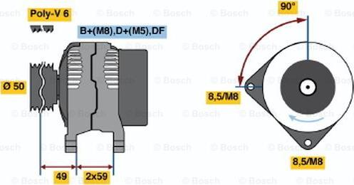 BOSCH 0 986 039 520 - Генератор mashina-shop.ru