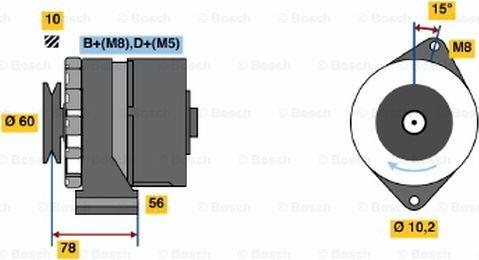 BOSCH 0 986 034 520 - Генератор mashina-shop.ru