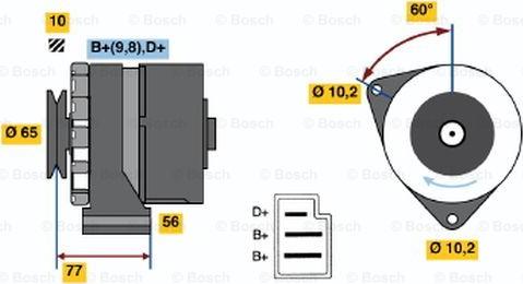 BOSCH 0 986 034 620 - Генератор mashina-shop.ru