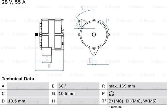 BOSCH 0 986 034 070 - Генератор mashina-shop.ru