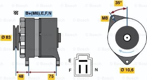 BOSCH 0 986 034 341 - Генератор mashina-shop.ru