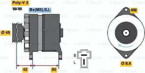 BOSCH 0 986 035 411 - Генератор mashina-shop.ru