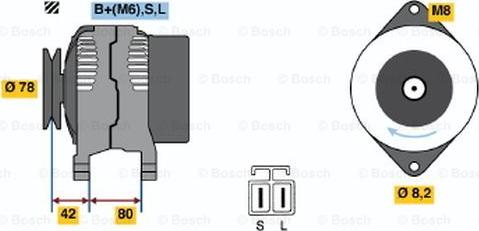 BOSCH 0 986 035 341 - Генератор mashina-shop.ru