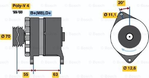 BOSCH 0 986 036 780 - Генератор mashina-shop.ru