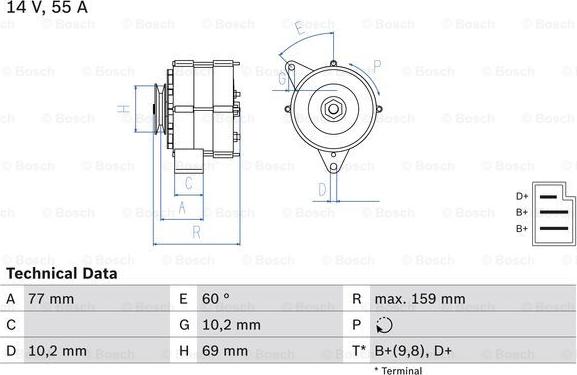 BOSCH 0 986 030 720 - Генератор mashina-shop.ru