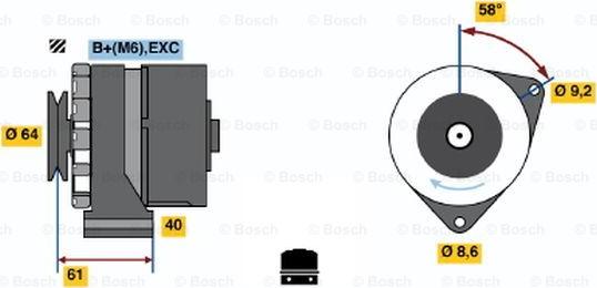 BOSCH 0 986 031 931 - Генератор mashina-shop.ru