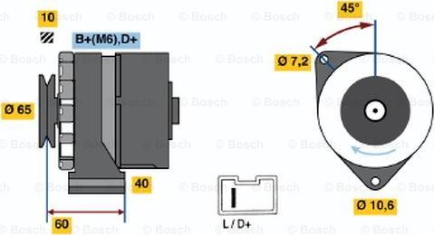 BOSCH 0 986 031 000 - Генератор mashina-shop.ru