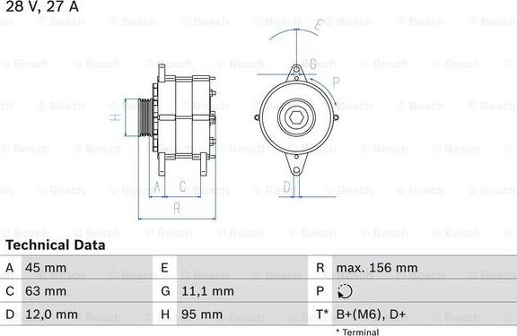 BOSCH 0 986 031 340 - Генератор mashina-shop.ru