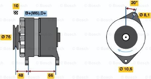 BOSCH 0 986 031 740 - Генератор mashina-shop.ru