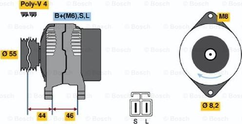 BOSCH 0 986 038 431 - Генератор mashina-shop.ru