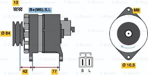 BOSCH 0 986 038 501 - Генератор mashina-shop.ru