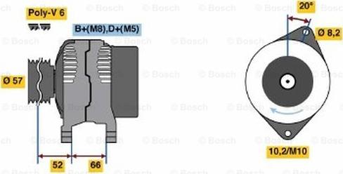 BOSCH 0 986 038 750 - Генератор mashina-shop.ru