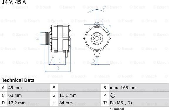 BOSCH 0 986 033 880 - Генератор mashina-shop.ru