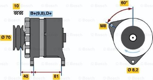 BOSCH 0 986 033 240 - Генератор mashina-shop.ru