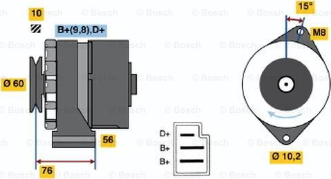 BOSCH 0 986 033 260 - Генератор mashina-shop.ru