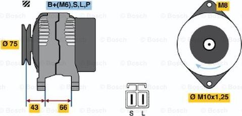 BOSCH 0 986 037 491 - Генератор mashina-shop.ru