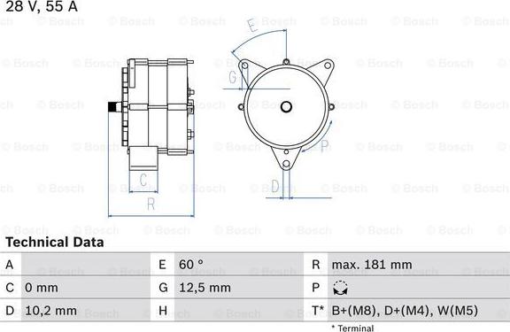 BOSCH 0 986 037 410 - Генератор mashina-shop.ru