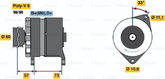 BOSCH 0 986 037 130 - Генератор mashina-shop.ru