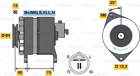 BOSCH 0 986 037 841 - Генератор mashina-shop.ru