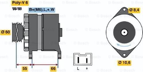 BOSCH 0 986 037 311 - Генератор mashina-shop.ru