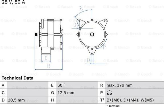 BOSCH 0 986 037 770 - Генератор mashina-shop.ru