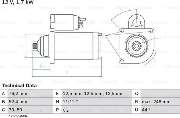 BOSCH 0 986 024 100 - Стартер mashina-shop.ru