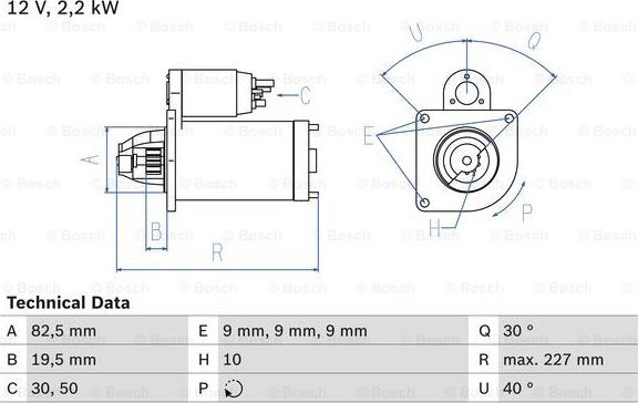 BOSCH 0 986 024 750 - Стартер mashina-shop.ru