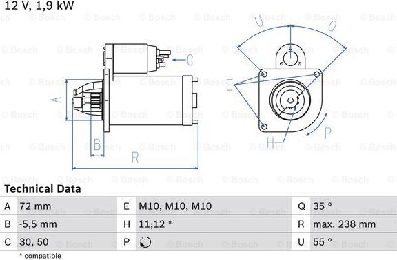 BOSCH 0 986 025 470 - Стартер mashina-shop.ru