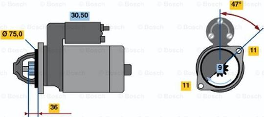 BOSCH 0 986 020 441 - Стартер mashina-shop.ru